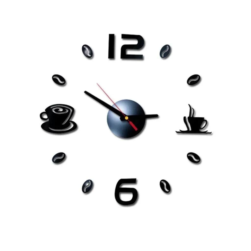 Orologio da Parete Digitale Adesivo, Design Moderno Fai-da-Te per Cucina e Soggiorno, Decorazione Casa con Lancette al Quarzo