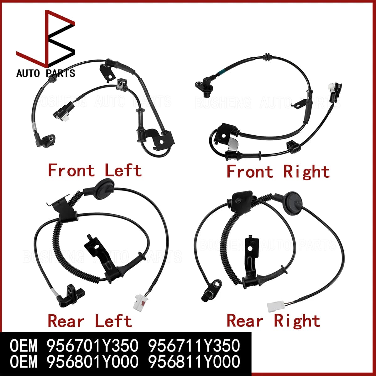 Nuovo OEM 956701Y350 956711Y350 956801Y000 956811Y000 Sensore di velocità della ruota ABS anteriore e posteriore per KIA PICANTO II TA 1.0 1.2 2011-2017