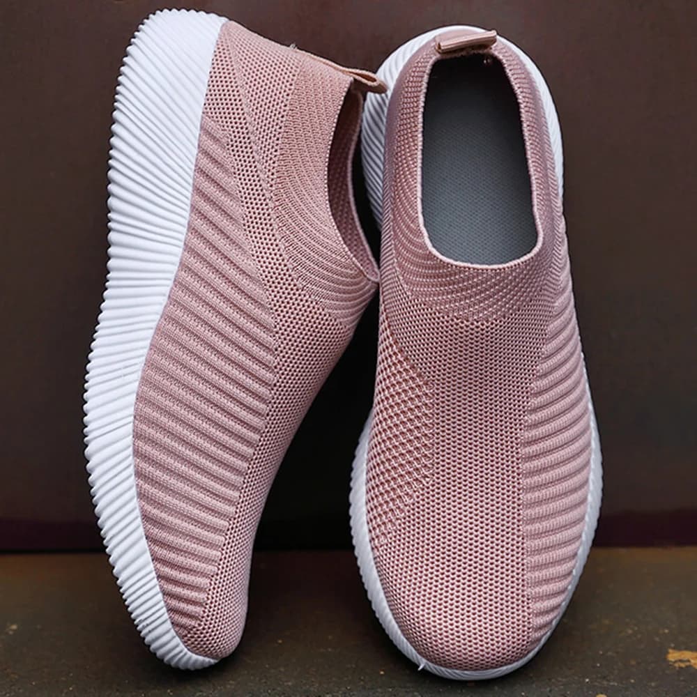 Women's Breathable Mesh Moccasins Sneakers Slip on comode women's shoes in mesh women's sock shoes Walking shoes casual shoes