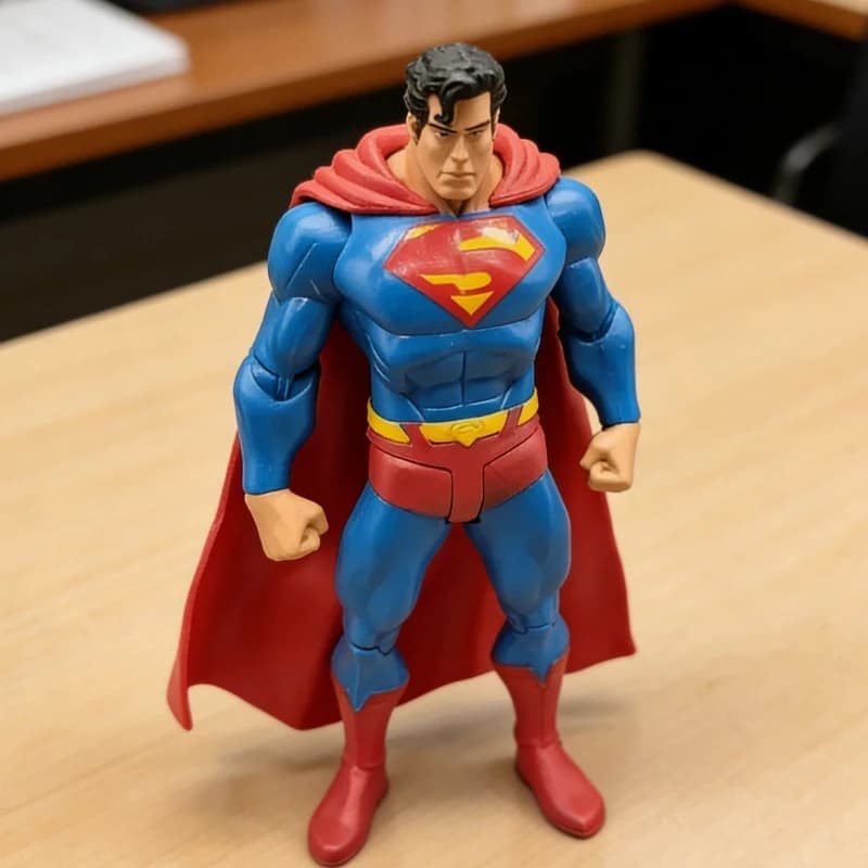 Action Figure Anime Super Man 18cm, Statuetta Carina da Collezione, Modellino Creativo da Tavolo, Regalo di Compleanno per Ragazzi