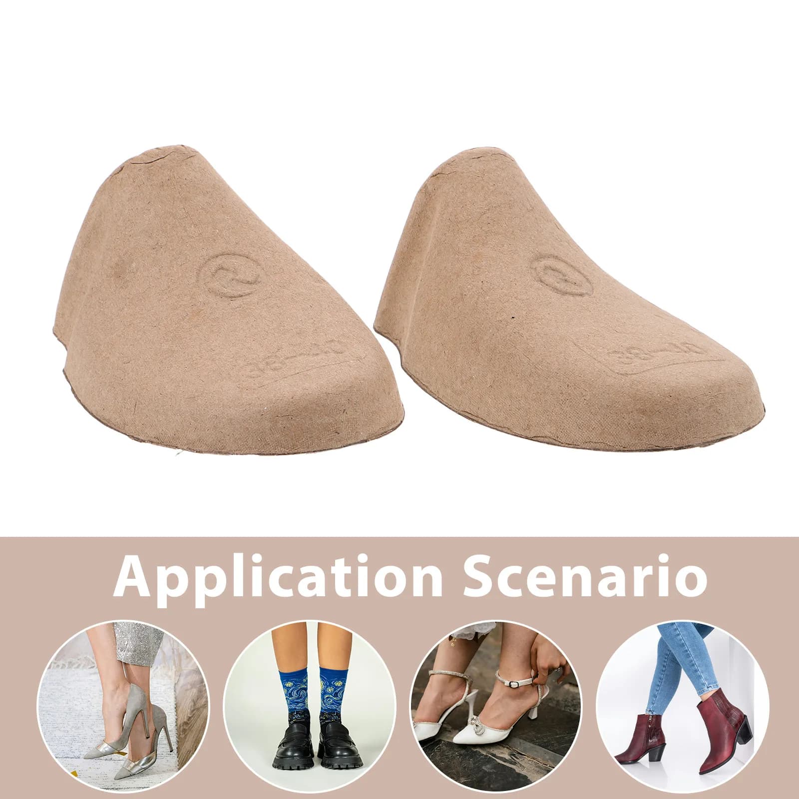 20 Pairs Shoe Tree Inserts Reusable Anti-Crease Paper Pulp Boot Inserts Shoe Shaper unisex Sneaker Leater Golf Mules and Boot