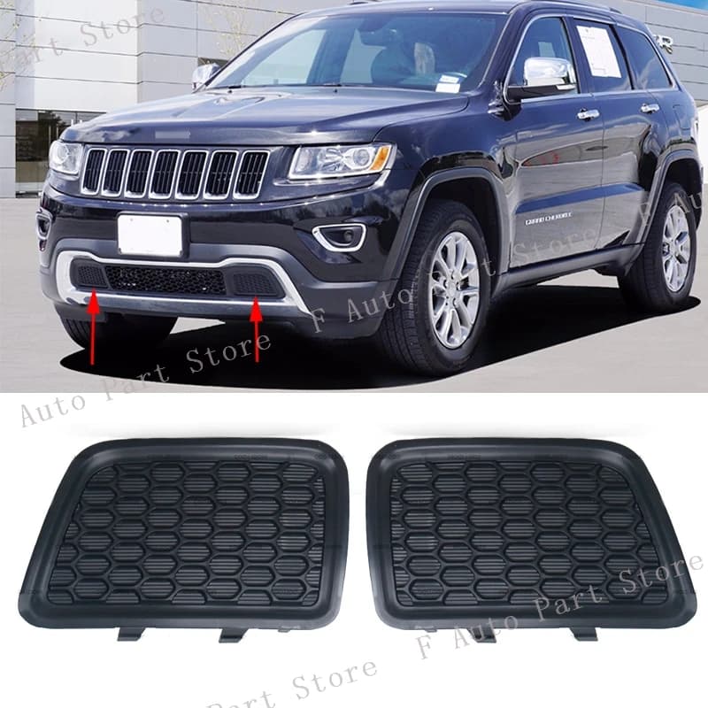 For Jeep Grand Cherokee 2014 2015 2016 Front Bumper Lower Grille Filler Trim Headlight Under Trim Cover Cap Bezel