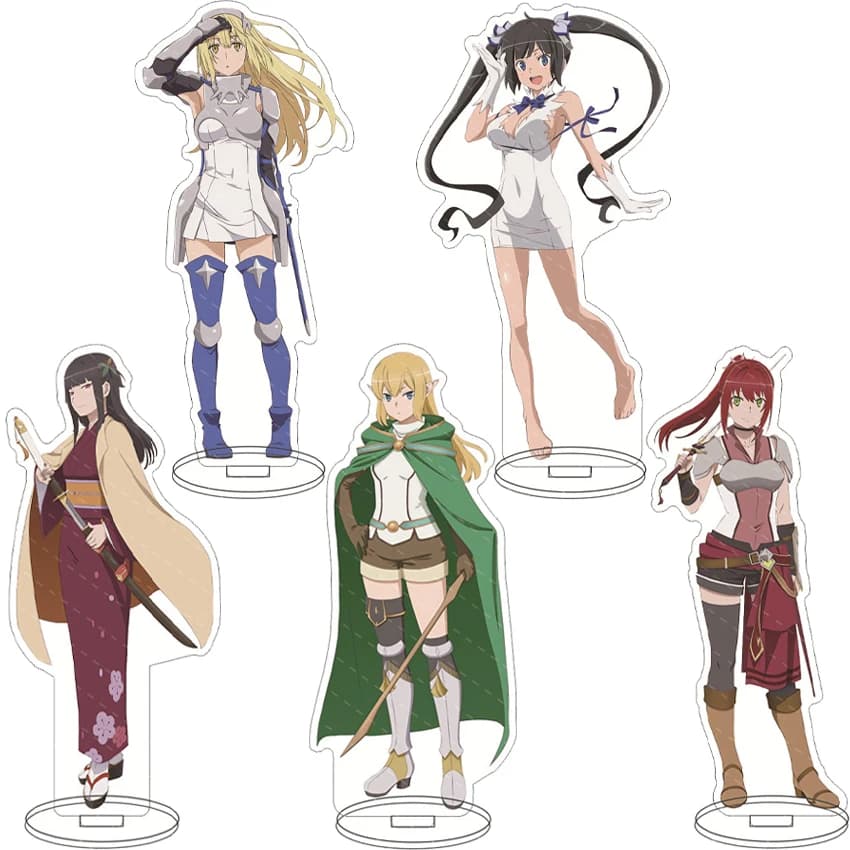 16CM Anime Figure Is It Wrong to Try to Pick Up Girls in a Dungeon? Bell Cranel Ais Hestia Cos Acrylic Stand Ornaments Gifts