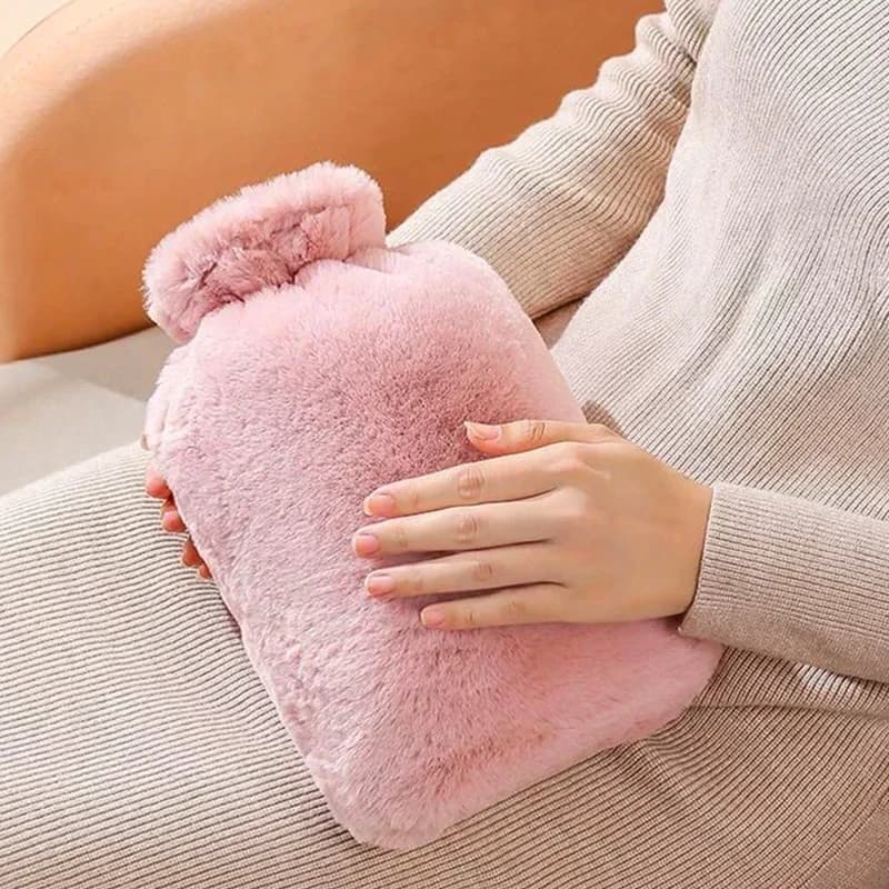 1000ML large-capacity hot water bag Removable hot water bag can be reused Women's belly warmer, hand warmer hot water bag