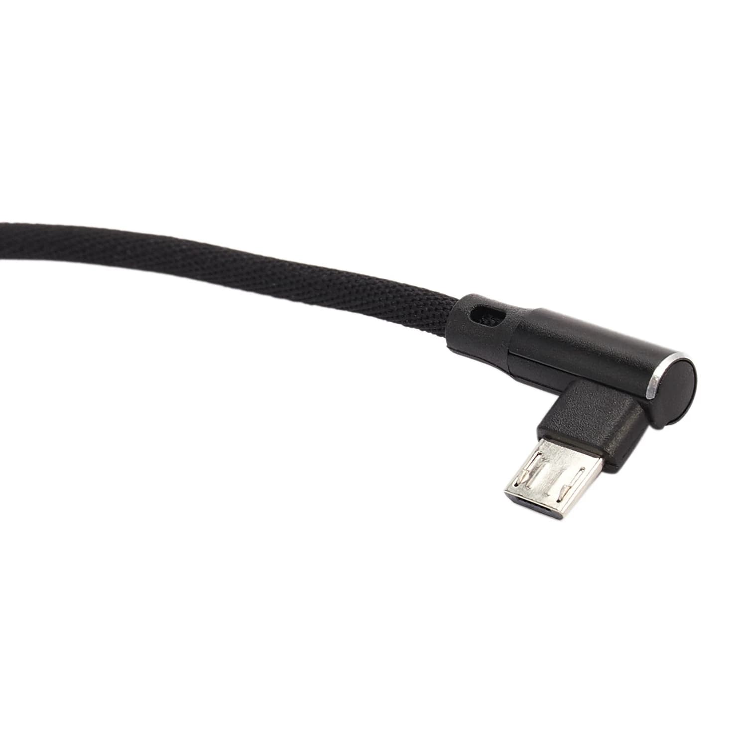 A49T 15Cm Micro- Usb 5Pin Right Angle To Left Right Angle 90 Degree Usb 2.0 Dual Elbow Data Charging Cable for Tablet & Phone V8