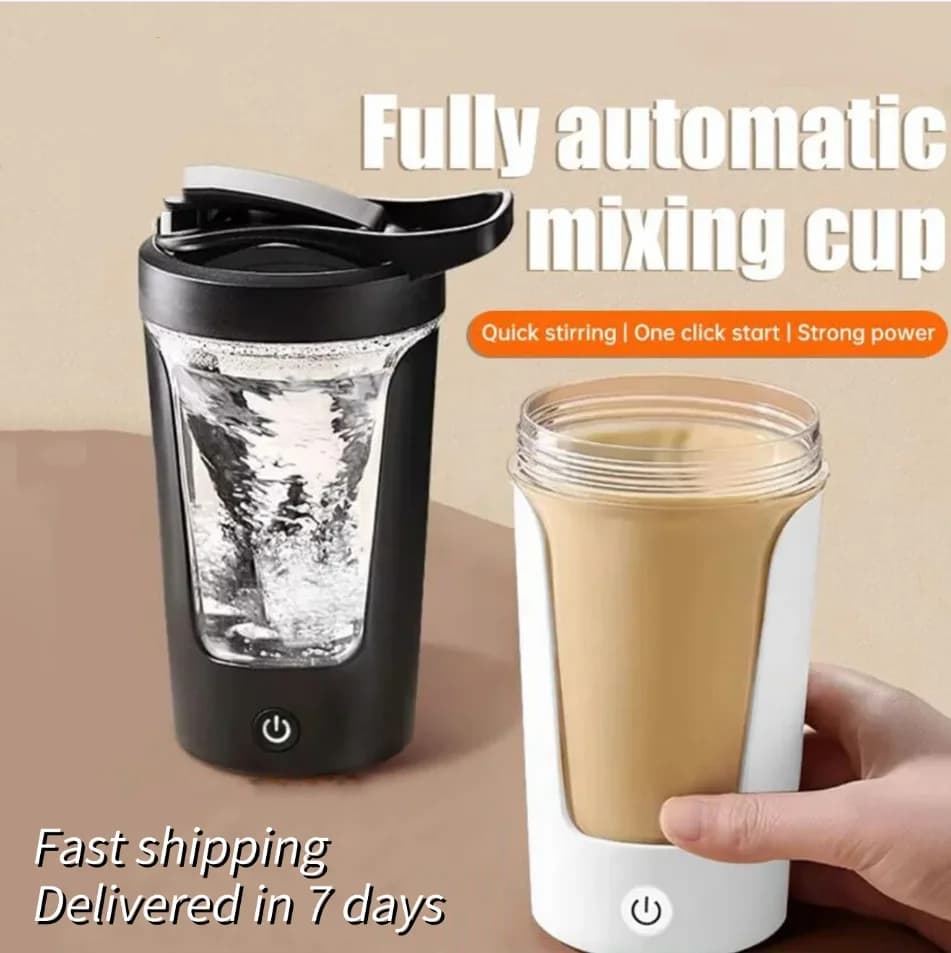 Shaker USB Ricaricabile per Proteine, Sostituti dei Pasti, Bottiglia d'Acqua Portatile da Palestra, Tazza Miscelatrice 450ml