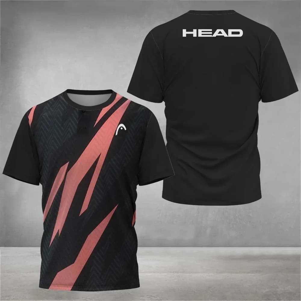 Maglietta Estiva Traspirante da Uomo per Badminton e Tennis da Tavolo, Jersey con Collo a O, Manica Corta, Top Comodo, Nuovo Abbigliamento per Alpinismo