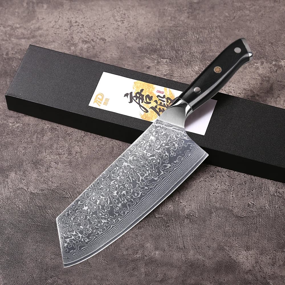 Coltello da Cucina Professionale MOSTODOZO da 7,5 Pollici in Acciaio Damascato, Affilato per Tagliare Carne, Pesce e Verdure