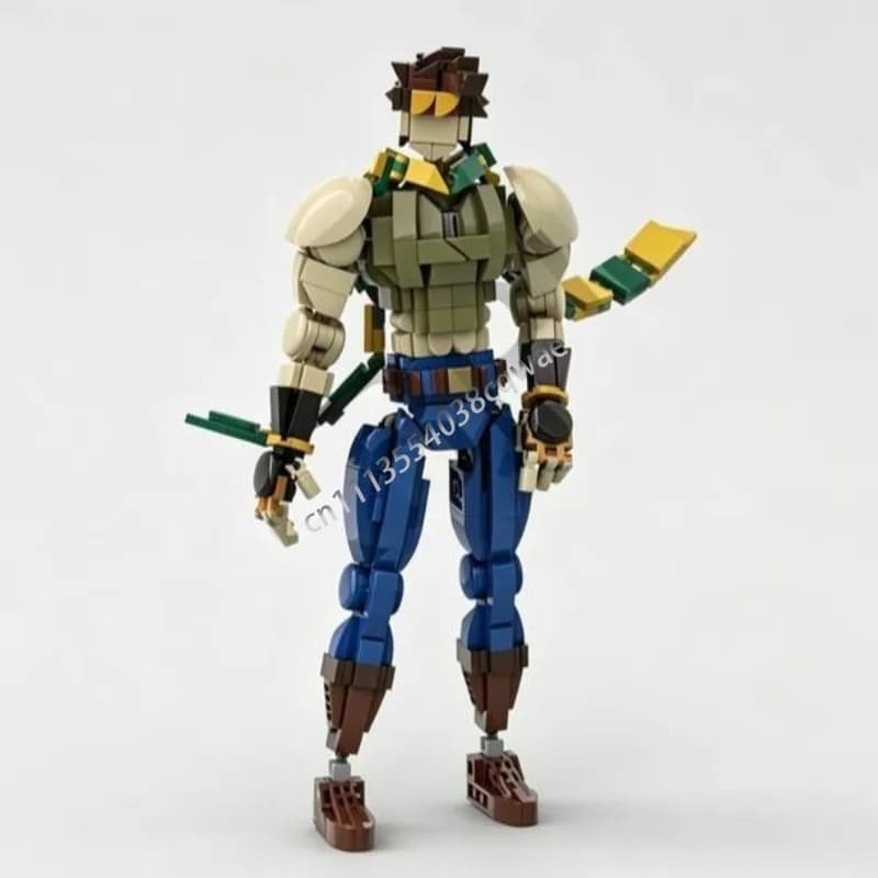 NEW 513 PCS Anime Character MOC Custom Puzzle DIY Creative Assembly Building Blocks Collection Birthday Gifts Display Toy Decor