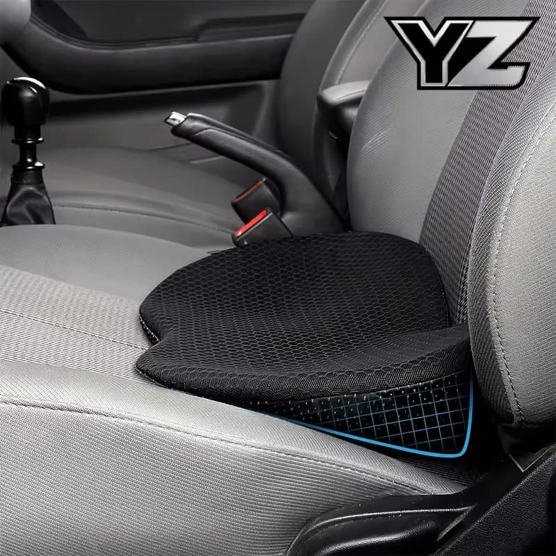 2-in-1 Memory Foam Car Seat Cushion | Dual Wedge & Lumbar Support for Hip & Back Pain Relief | Removable Cover, Universal