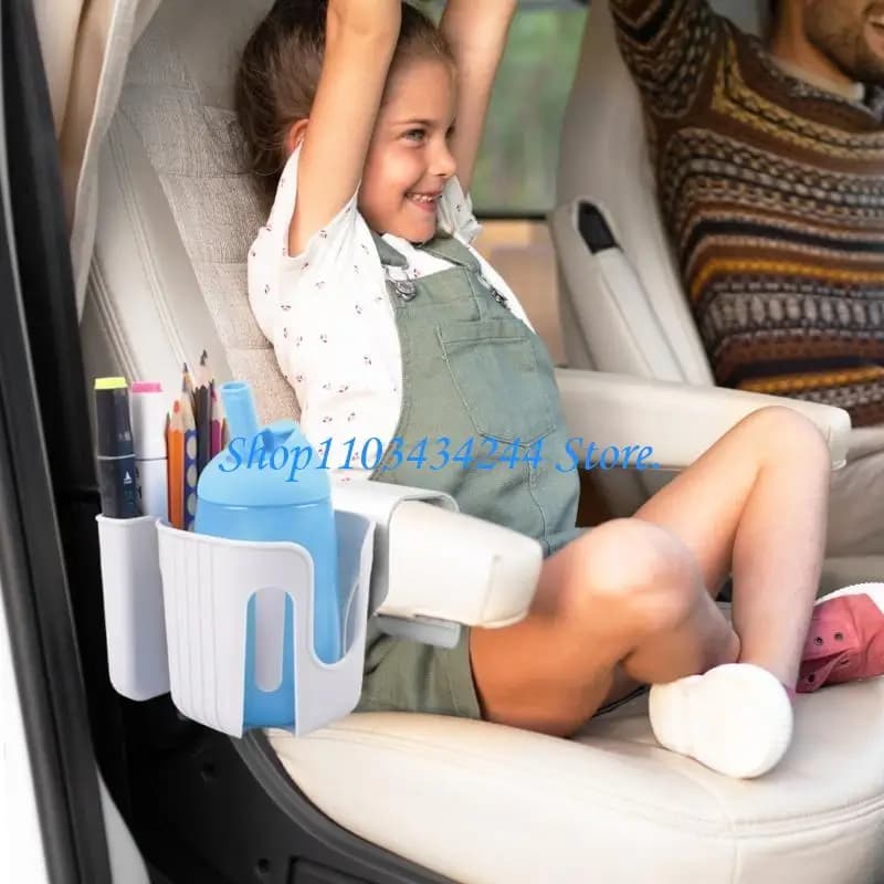 Adjustable Cup Holder Phone Storage Organiser Slot for Kids for Majority of Car Seats Models Crib Strollers Compatible