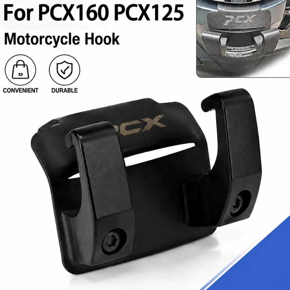 For Honda PCX160 PCX125 Luggage Helmet Double Hook Double Hook Electric bike Scooter Stainless Steel Motocycle Accessories