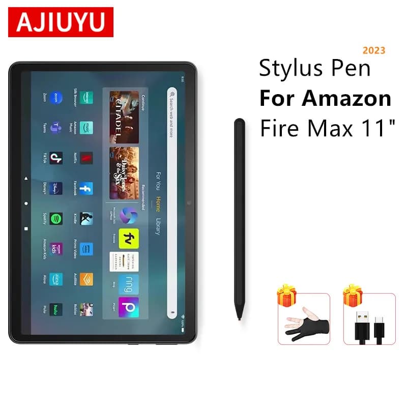 AJIUYU Penna Stilo Per Amazon Fire Max 11 pollici 2023 Tablet Fire HD Plus 10 8 7 Touch Screen Smart Pen Matita Sottile disegno caso