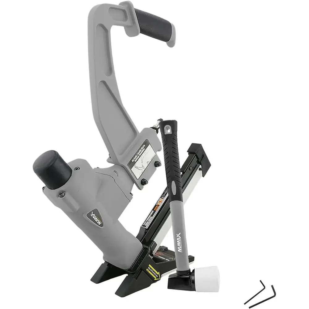 Chiodatrice/agrafatrice 3-in-1 calibro 15.5/16 per pavimenti con martello e piastre di base