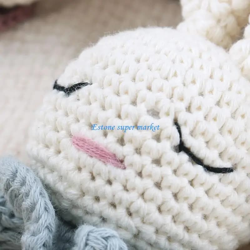 090B Catenella per ciuccio Coniglio all'uncinetto Giocattolo per dentizione fai da te Accessori per clip per per bambini