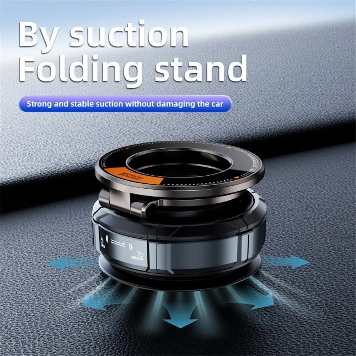 DT112 STOCK-Car Mount Vacuum Magnetic Holder Foldable Strong Suction Stand Cell Phone Holders for Car Home Travel