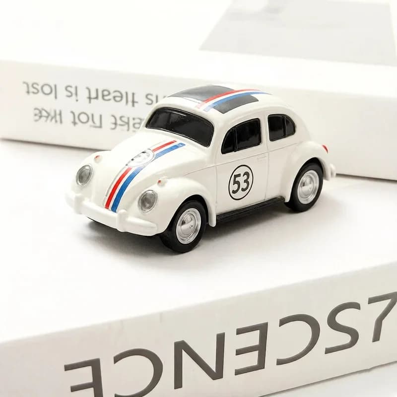 New 1/87 RC TURBO RACING Miniature Simulated Beetle Remote Control Toy Car Indoor Desktop Model Gifts For Adult Hobby Collectors