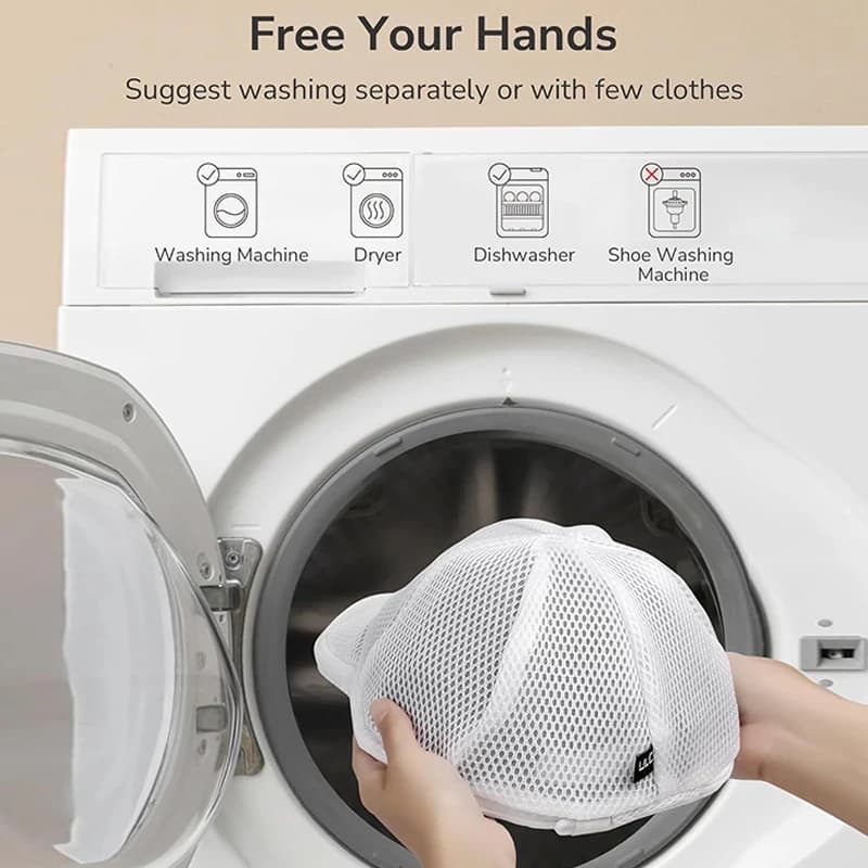 Hat Wash Protector Bag Baseball Cap Cleaner Laundry Bag Anti-deformation Hat Bag Washing Machine Mesh Bag Portable Laundry Bag