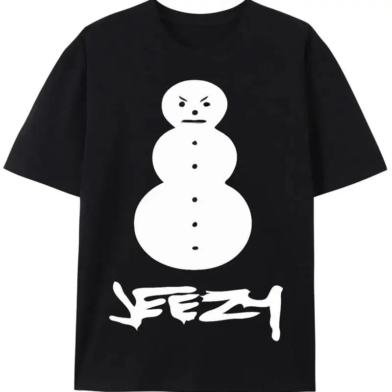 Maglietta Young Jeezy 100 Cotton Snowman, stile casual hip hop, girocollo