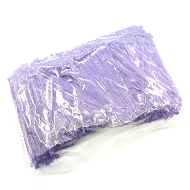1000Pcs Purple Cable Ties 6" inch 2.5X150mm Self-Locking Plastic Cable Zip Ties Cable