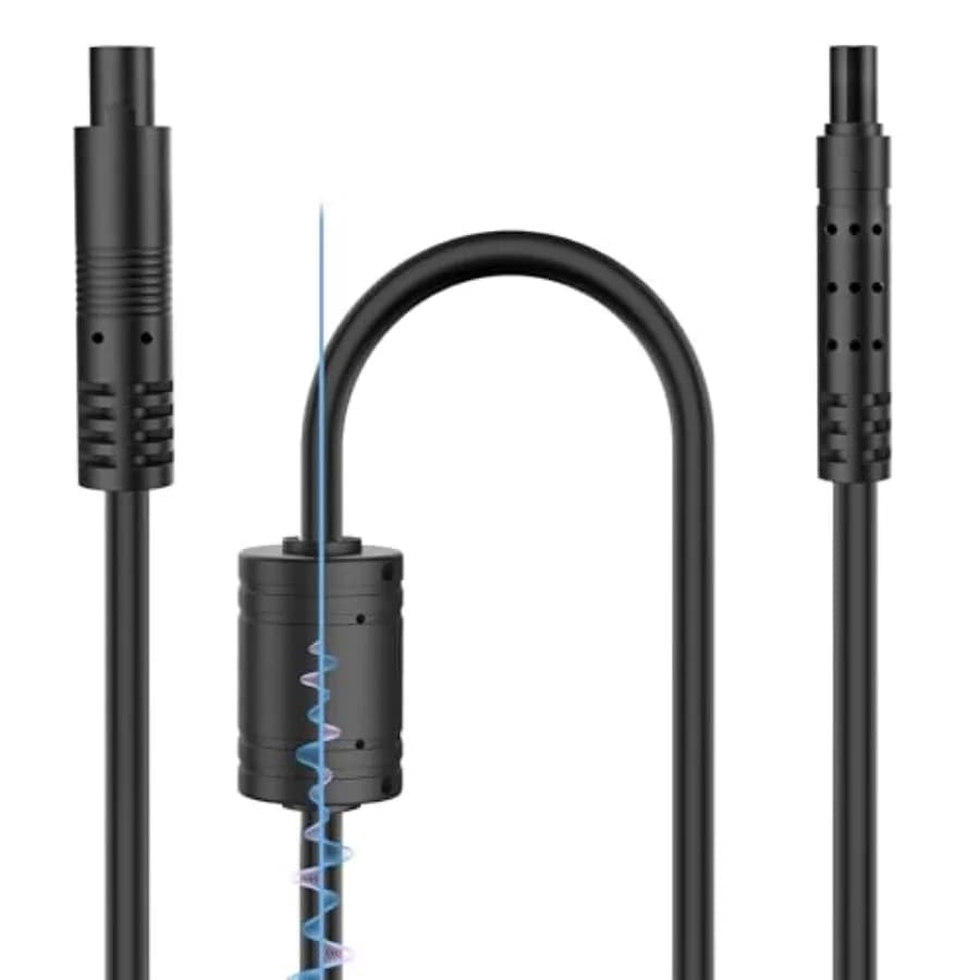 Cavo di Prolunga per Telecamera Posteriore Dash Cam a 4 Pin, Cavo di Prolunga per Telecamera di Retromarcia 4P 9Ft con Anello Magnetico per Specchietto Retrovisore Dashcam