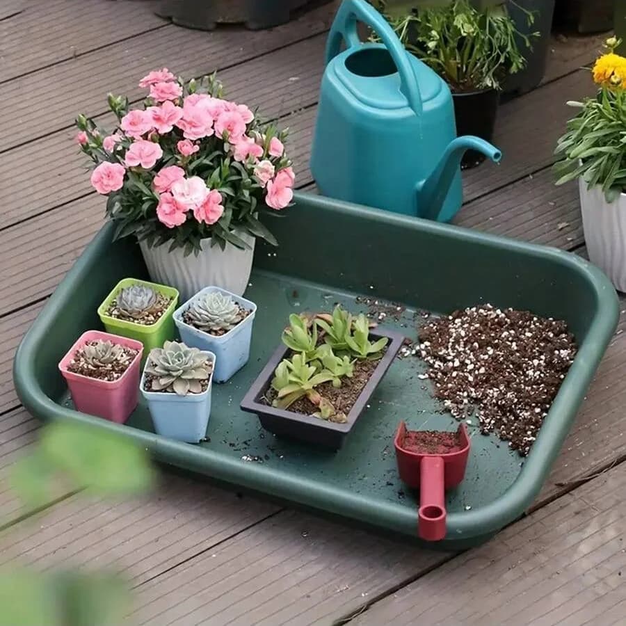 1pc, Horticultural Floor Mat, Soil Mat, Flower Planting Tool, Succulent Waterproof Mat, Flower Pot Tray, Soil Mixing, And Pot Ch