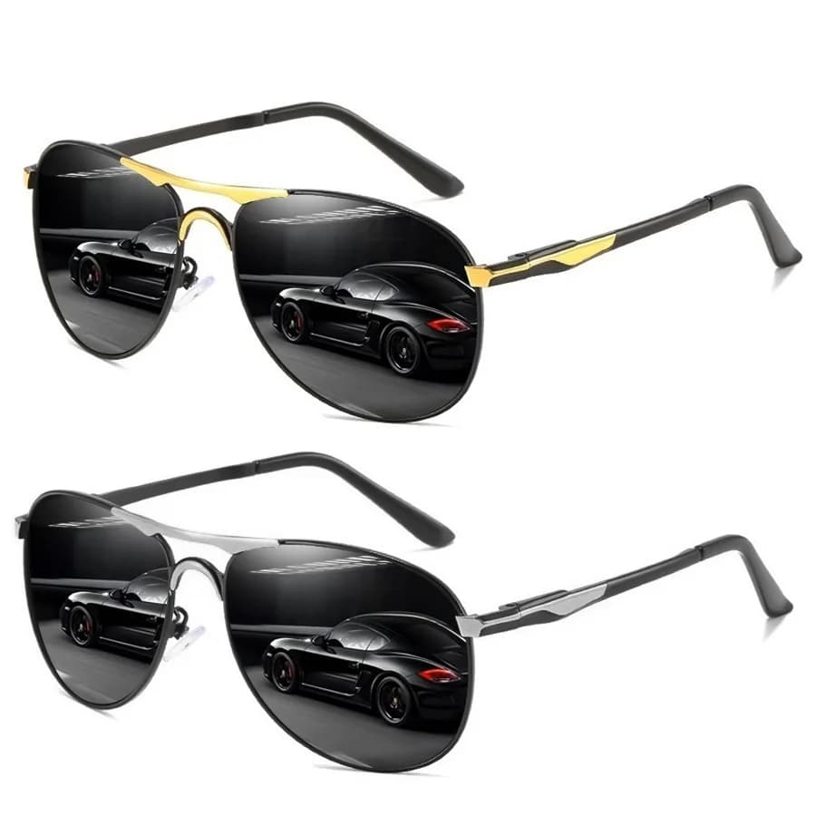 Luxury Oversized Metal Pilot Sunglasses Men Women Driving Fishing Sun Glasses Male Female Sunglass Man Eyewear