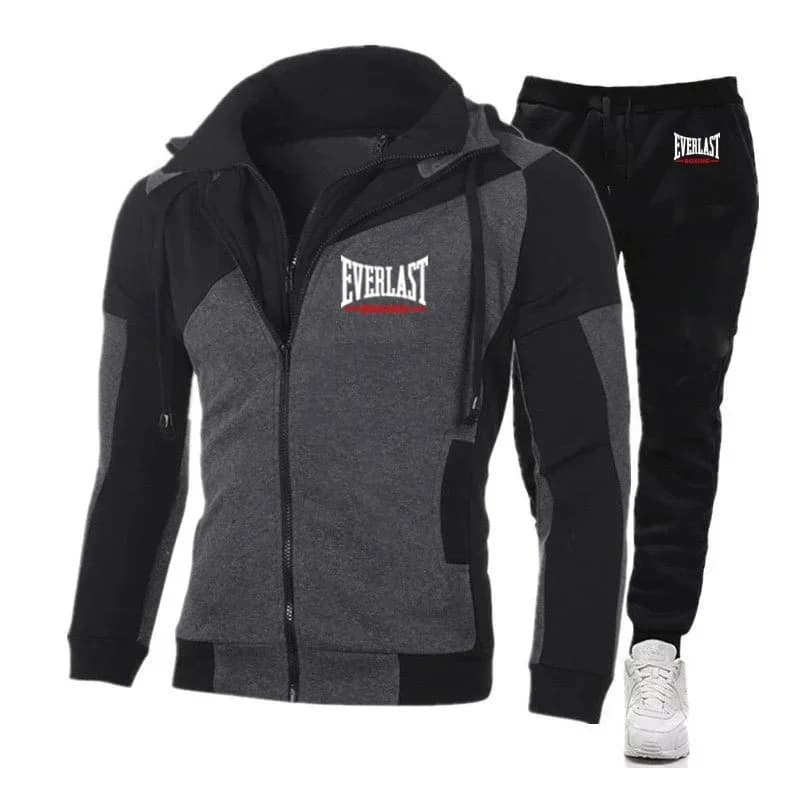 Completo Sportivo Uomo Primavera Autunno 2026: Cardigan con Cerniera e Cappuccio + Pantaloni Casual Comodi