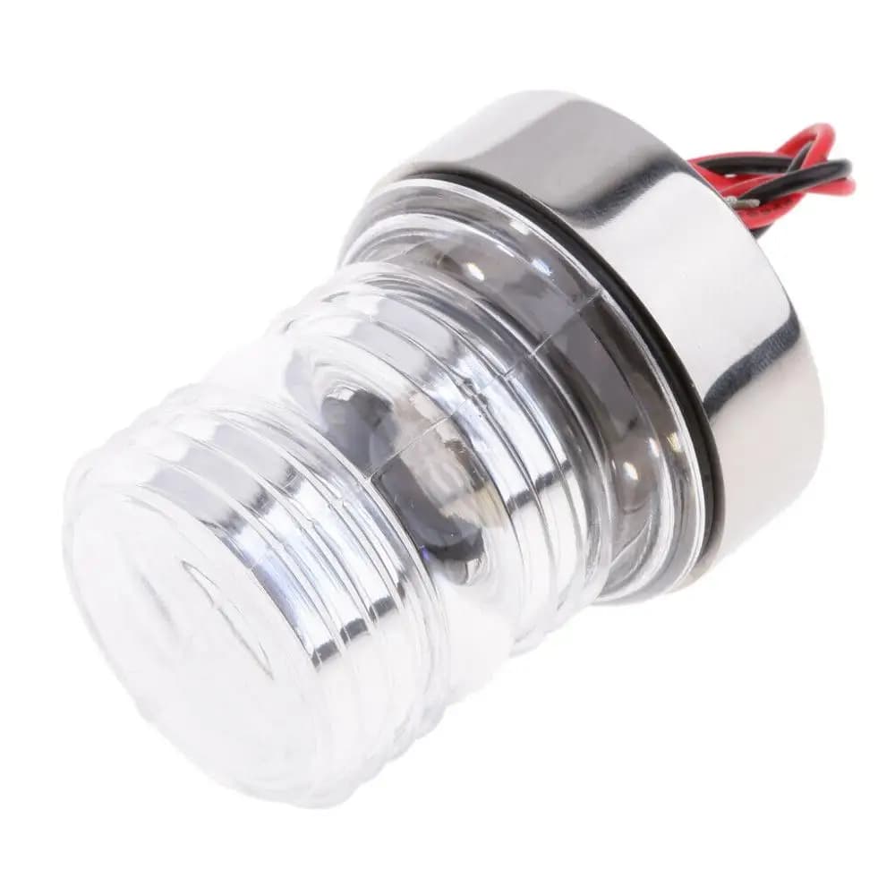Barca Led/Luce in tungsteno Tutto tondo Acciaio inossidabile da 360 gradi 12v Navigazione 53mm Ancoraggio impermeabile Lampada bianca Accessori per kayak