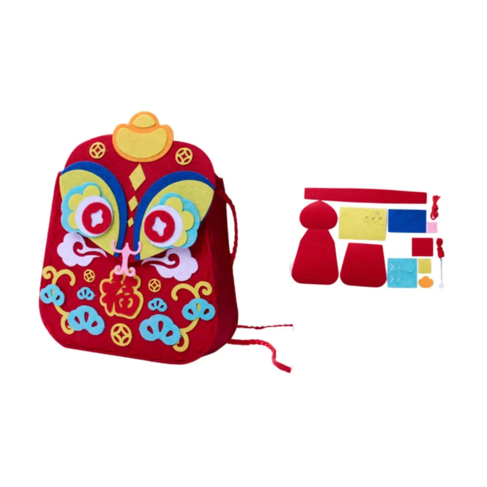 Accessori per la creazione di borse, Giocattoli educativi fatti a mano per il Capodanno Lunare, Artigianato fai da te per ragazzi e ragazze, Cucito per il Festival di Primavera, Borsa a tracolla