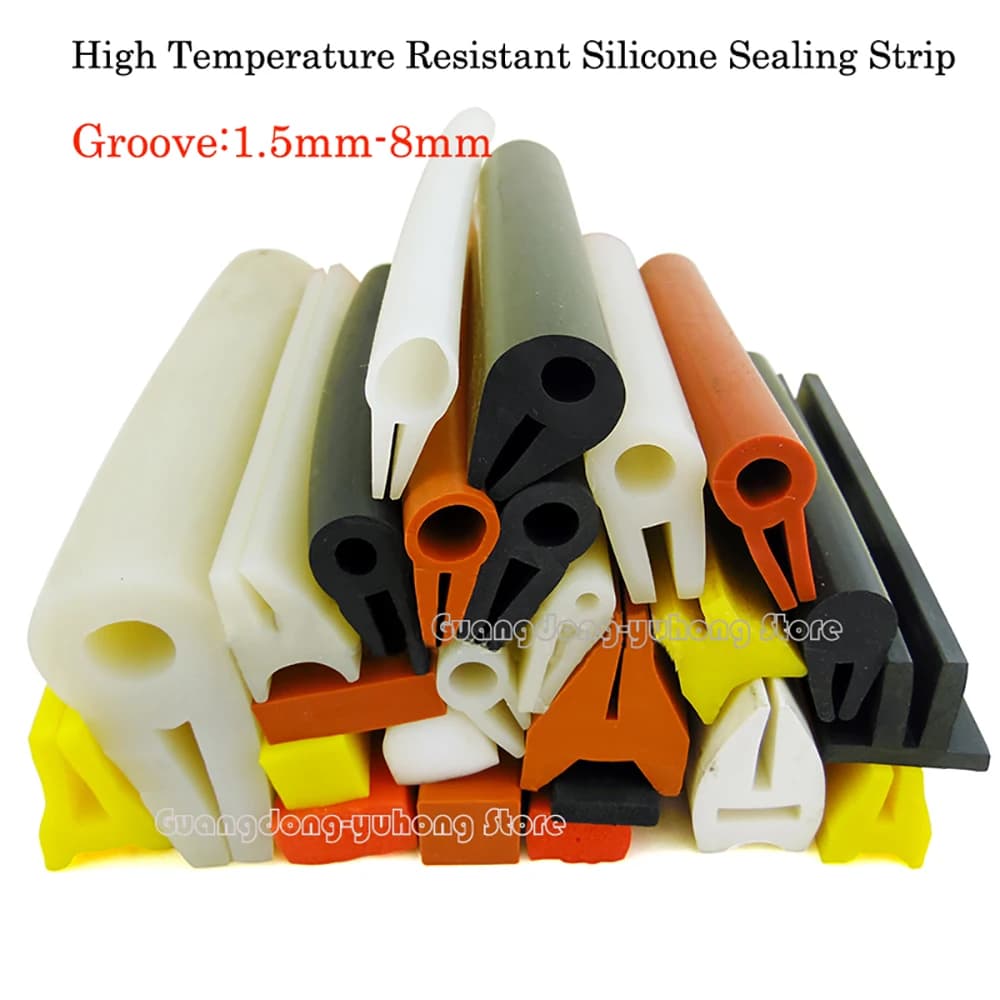 1.5-8mm Groove Multicolor Silicone Seal Strip Y U Shape Dustproof Weatherstrip Fit Dust Collector Door Window Renew Accessories
