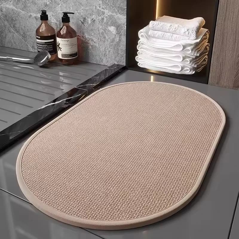 Tappeto da bagno intrecciato ad asciugatura rapida da 8 mm Tappetino da bagno antiscivolo per doccia assorbente d'acqua
