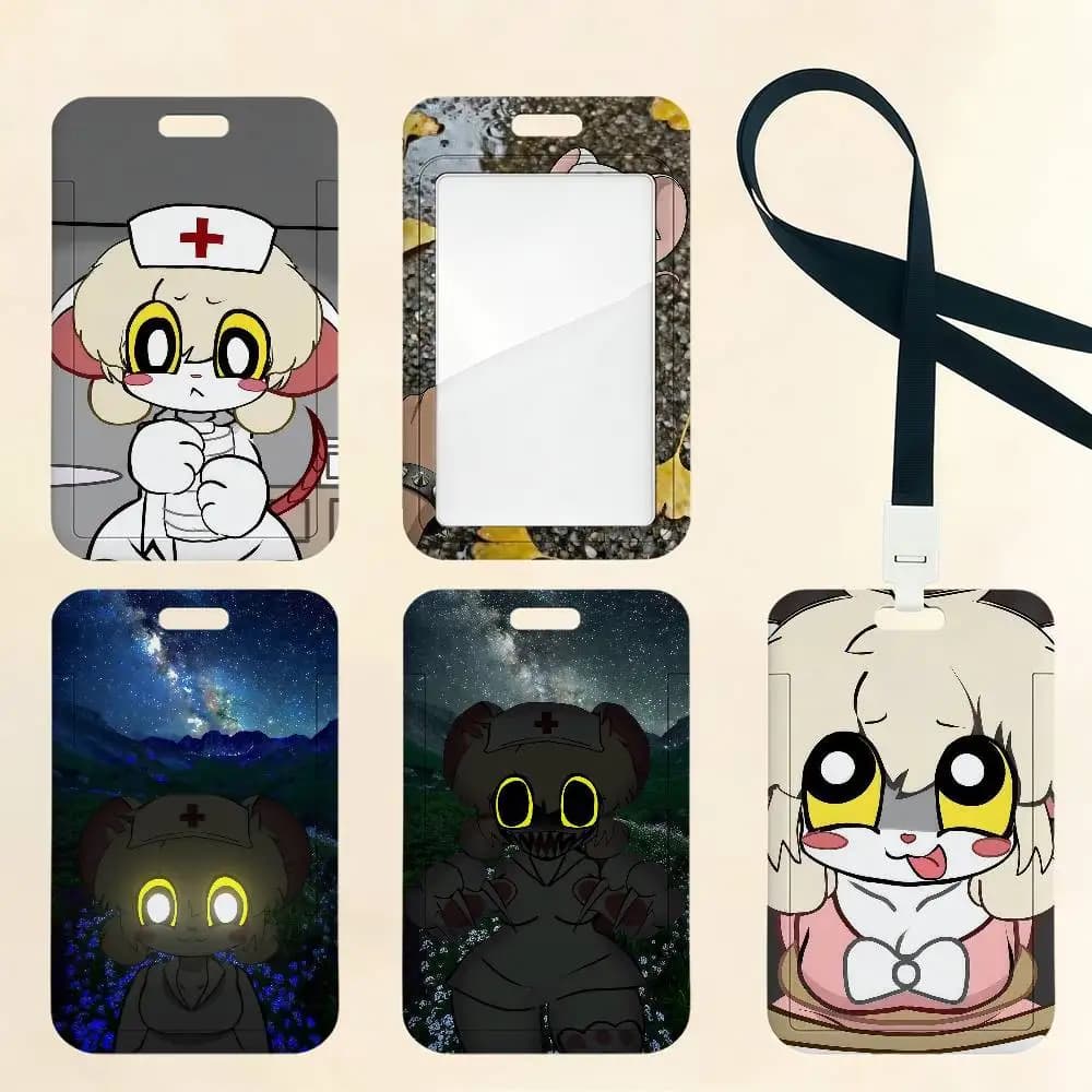 Game T-Terrible Mouse Lorna Card Holder Cardcase Bus Subway Work Permit Student Lanyard Neck Straps Badge Holder Door Card