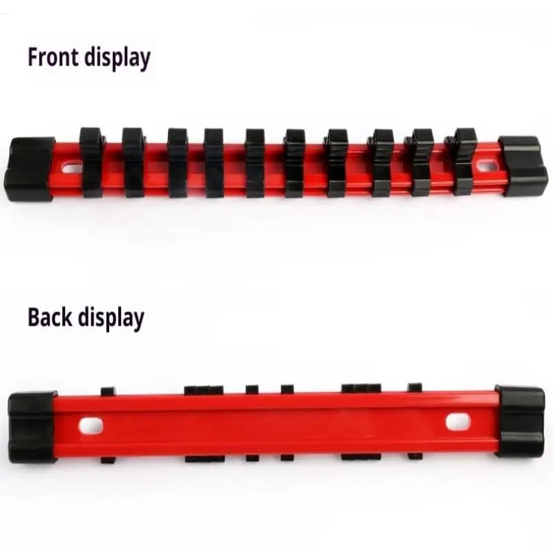 Socket Organizer Universal Traight 1/4" 3/8" 1/2" Socket Wrench Holder Rail Bracket Wall Holder Wrench Storage Tool Box