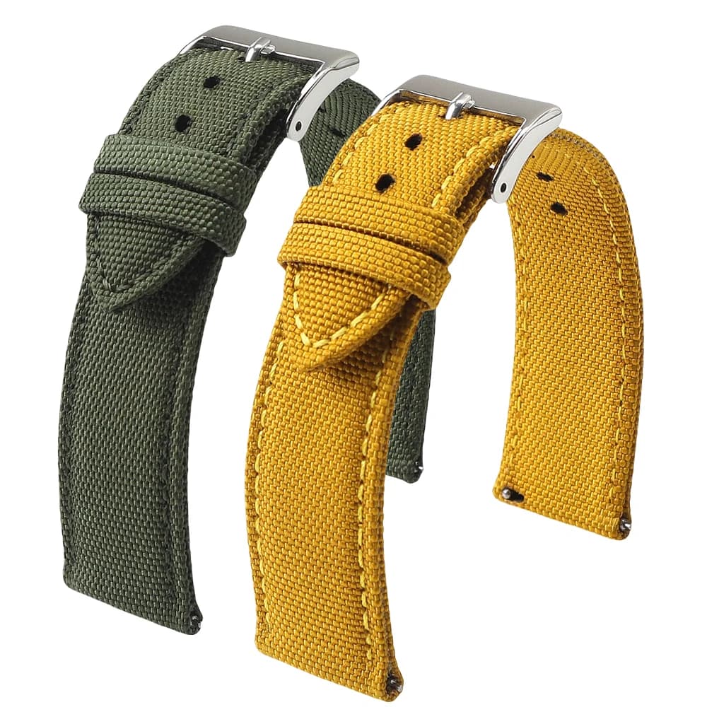 Cinturino per Orologio in Tela Impermeabile da 18mm 19mm 20mm 21mm 22mm 24mm, Cinturino in Nylon a Doppia Faccia con Sgancio Rapido, Cinturino Sportivo da Uomo
