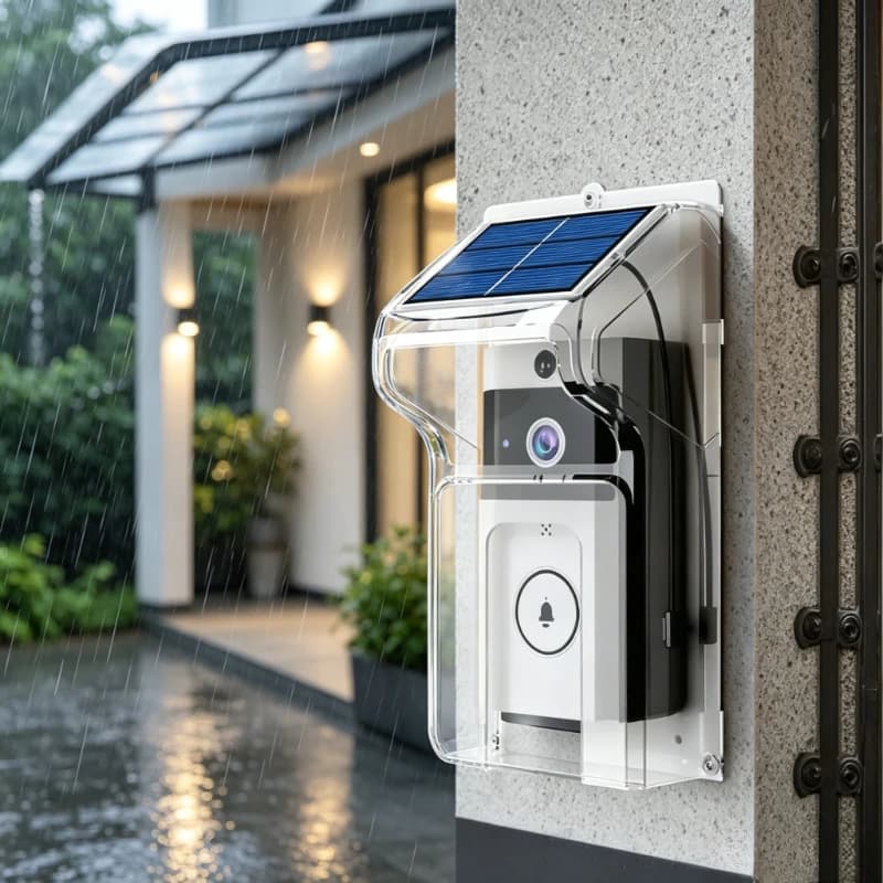 Solar WiFi Smart Video Doorbell Wireless Waterproof Security Camera Digital Peephole Video Intercom Home Protection