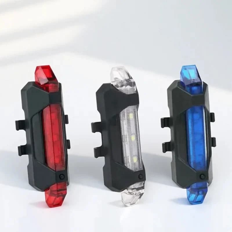 1-3pcs USB Rechargeable Waterproof Bike Taillight LED Safety Light for Mountain Cycling Bicycle Rear Warning Light