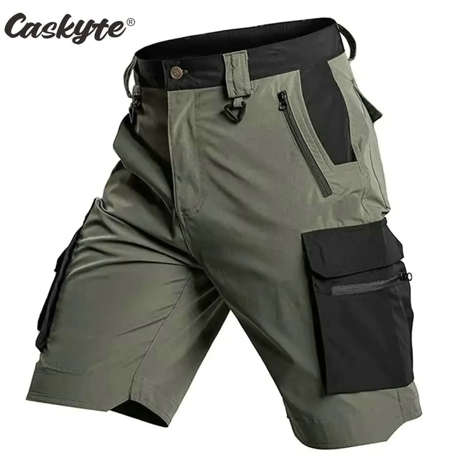 Pantaloncini da Ciclismo CASKYTE per Uomo, Pantaloni MTB Enduro, Abbigliamento per Mountain Bike, Pantaloncini da Bici da Strada, Pantaloni Cargo da Motocross per Uomo
