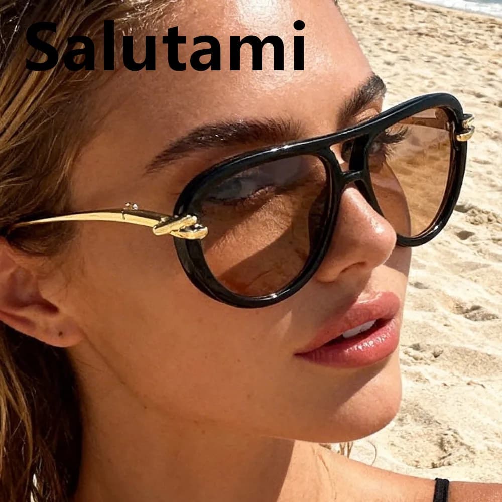 new alloy knot leg black green gradient sunglasses for women vintage small square sexy sun glasses ladies outdoor shades uv400