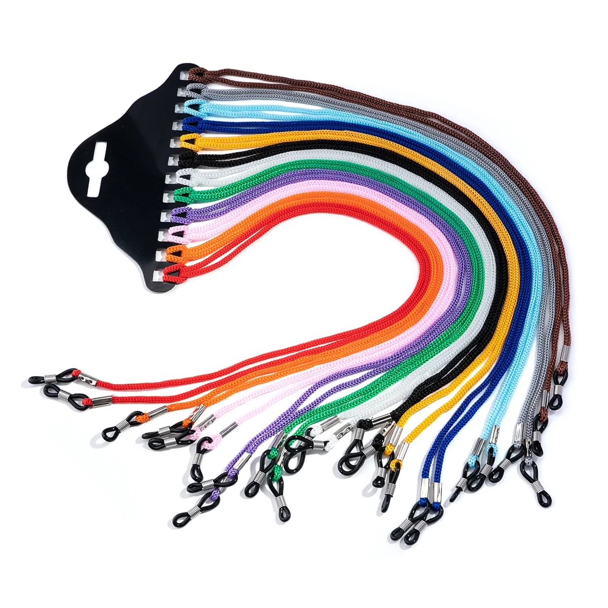 12 pcs/crew multicolor black nylon sunglasses cord sunglasses cord strap