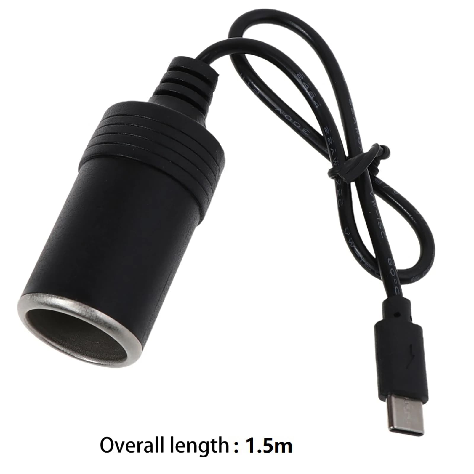 USB-C to 15V 3A Car cigarette lighter socket Step Up Spina 45W PD Charger for DVR GPS Driving Devices