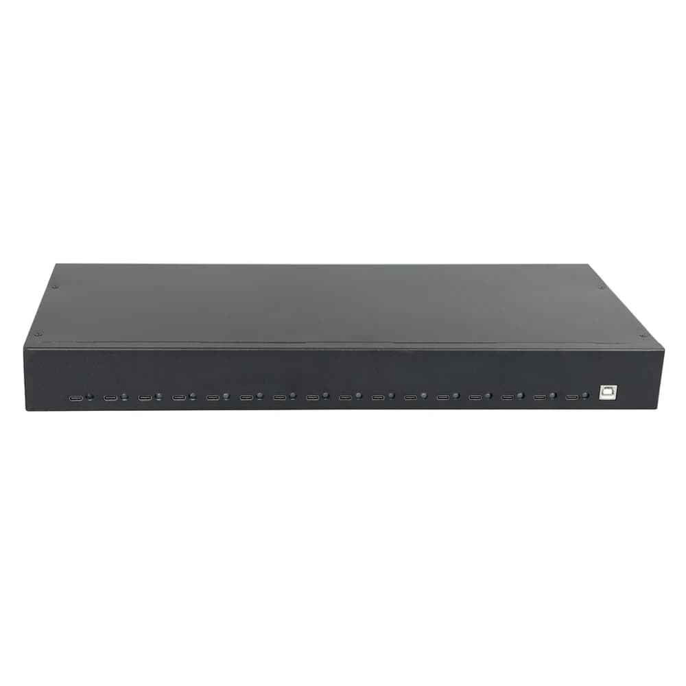 Caricatore Industriale Esterno con 16 Porte USB Type-C, Stazione di Ricarica Hub
