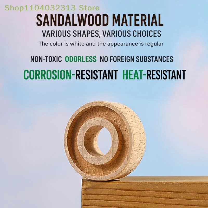 petiteReusable Circular Wood Car Air Freshener 5/10Pcs Natural Essential Oil Diffuser for Home Office Decoraccessories