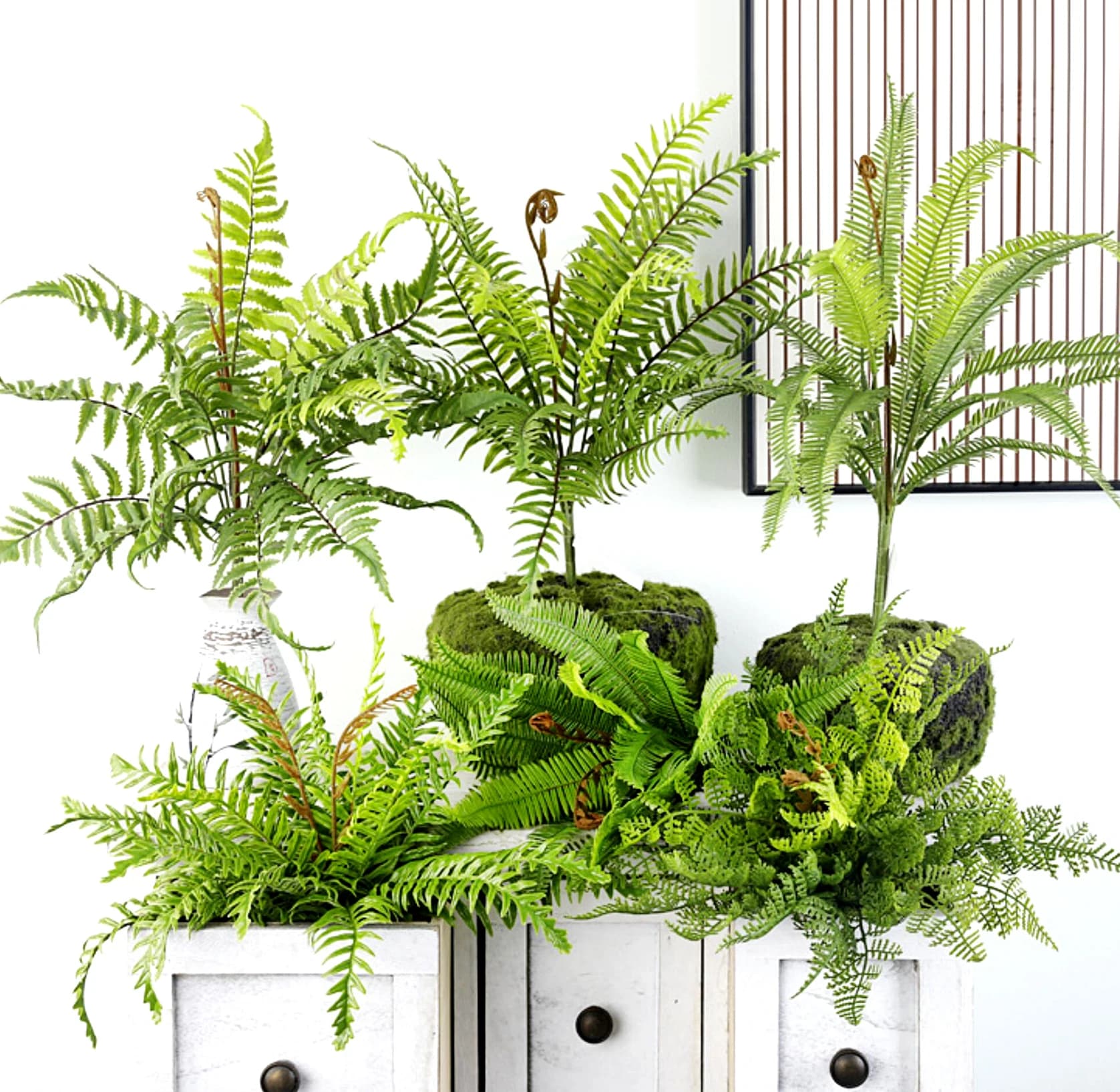 48cm(19in) artificial fern leaves wall accessories for plants in persian grass materials for inverting office decoration at home landscape diy