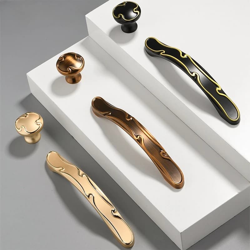 Maniglie per mobili dal design creativo europeo Maniglie in lega di zinco per armadi e cassetti Maniglie per armadietti da cucina