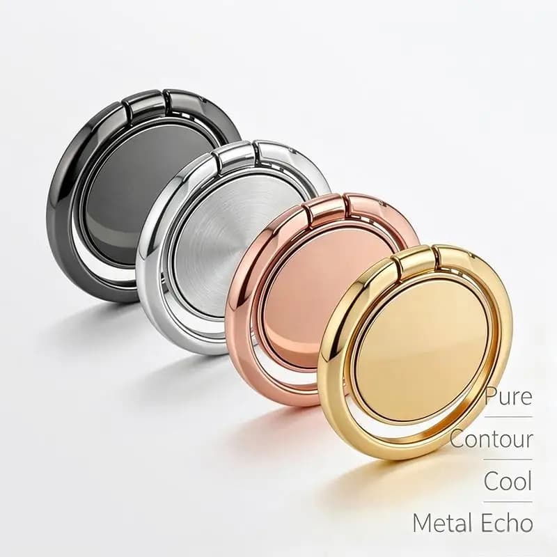 2Pcs Metal Phone Ring Holder With 360 Rotation And Strong Adhesive Perfect For Daily Use Travel Anti Drop Phone Grip