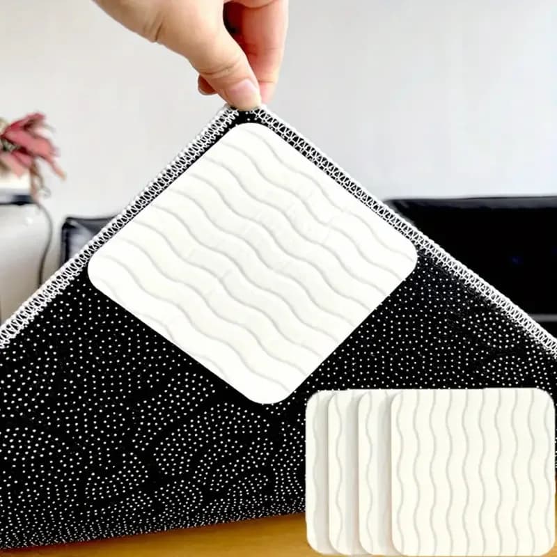 4 pezzi pinza per tappeti antiscivolo nastro per tappeti lavabile 10 * 10 cm cuscinetti per tappeti per pavimenti in legno pinze per tappeti riutilizzabili adesivo fisso bagno
