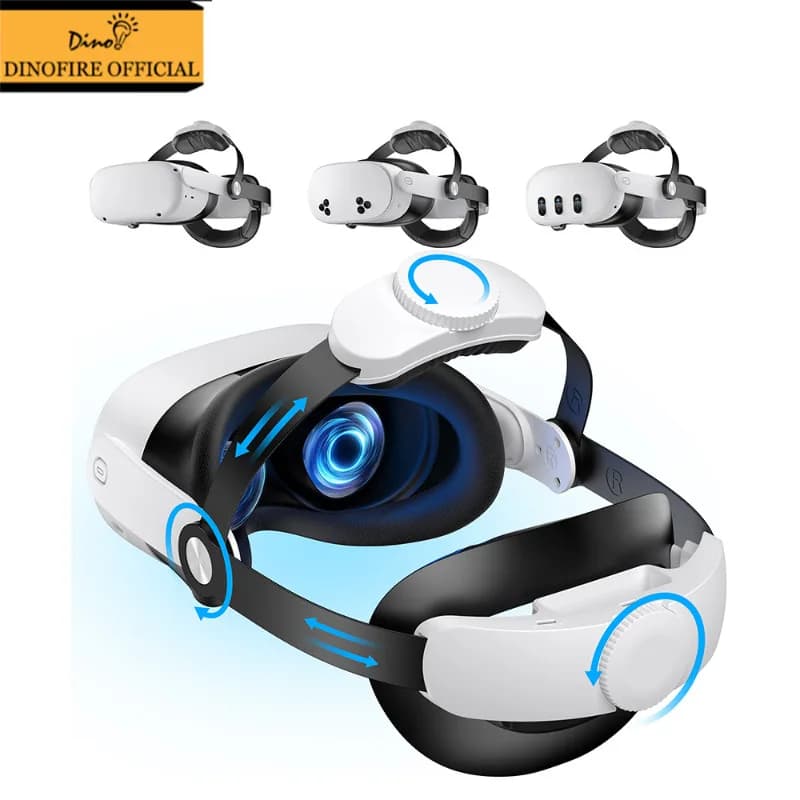 DinoFire VR Headband for Meta Quest 3S, Compatible with Oculus Quest 3/2, Convenient to Wear, Elite Visore Strap VR