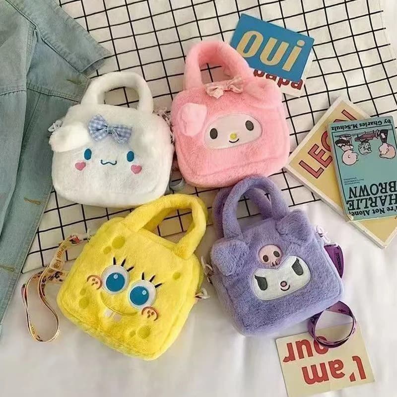 Borsa Cosmetica Anime Hello Kitty Kuromi, Borsa da Viaggio in Peluche My Melody Cinnamoroll, Regalo di Compleanno per Donne