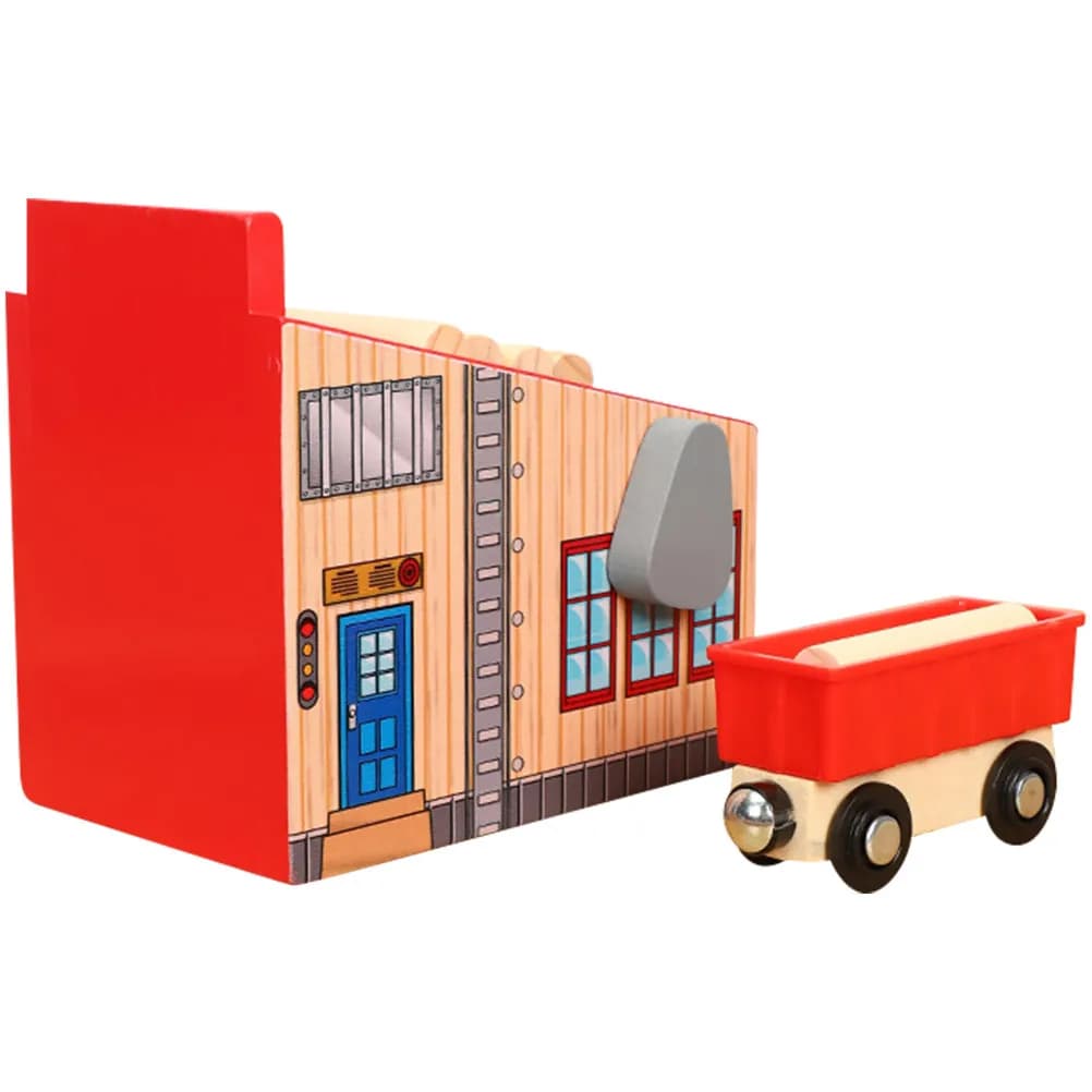 1 set di blocchi di legno per pista ferroviaria, giocattolo educativo, sicuro, ecologico, leggero, compatto, regalo di compleanno per bambini